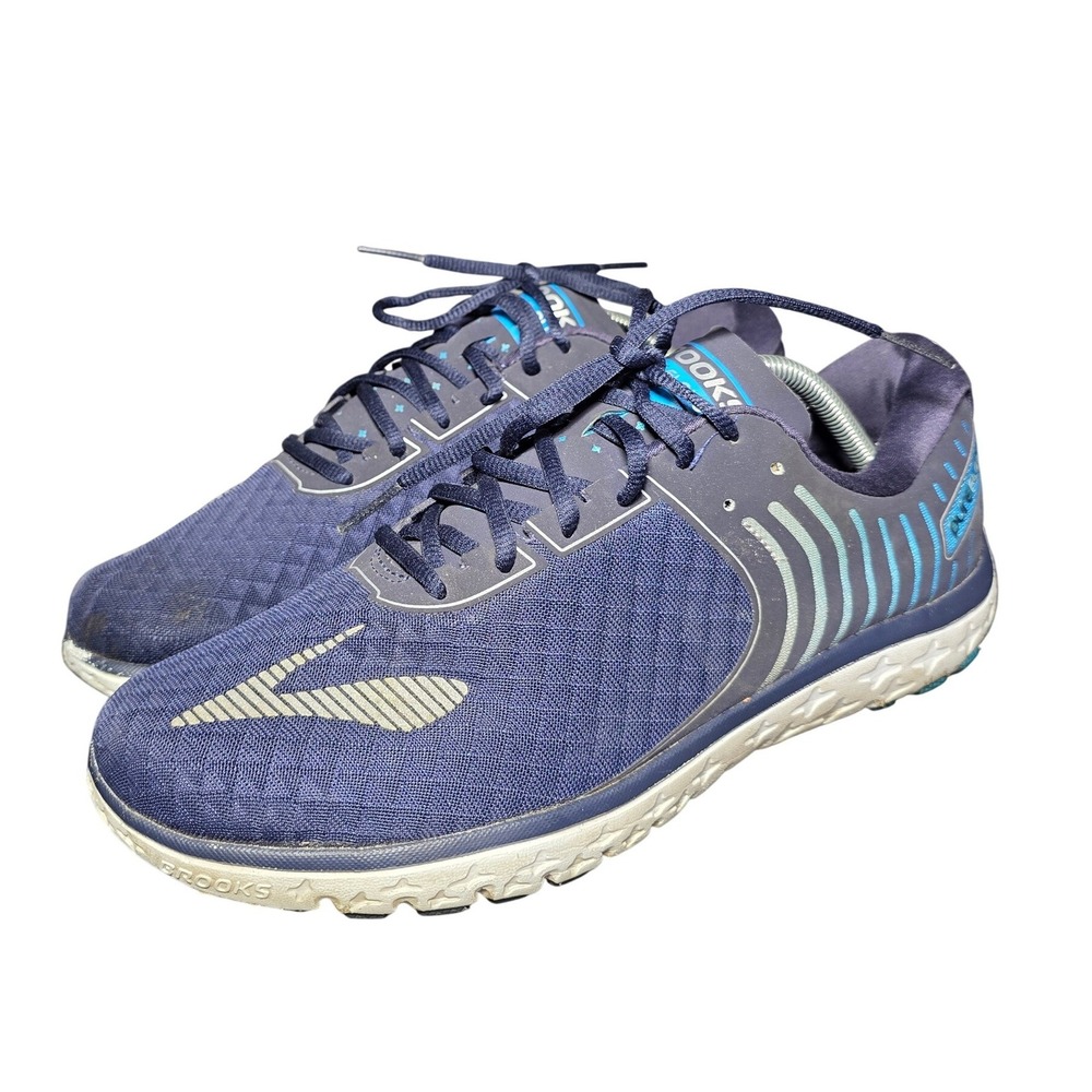 Brooks PureFlow 6 Womens Running Shoes Navy Blue Low Top Sneakers 1202371B427